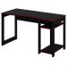 Conjunto Mesa e Armário para Escritório Home Office Gamer Cool MDP Preto/Vermelho G69 - Gran Belo