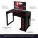 Conjunto Mesa e Armário para Escritório Home Office Gamer Cool MDP Preto/Vermelho G69 - Gran Belo
