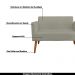 Conjunto Namoradeira e 2 Poltronas Decorativas Isabella Pés Palito Madeira Suede Nude G19 - Gran Belo
