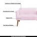 Conjunto Namoradeira e 2 Poltronas Decorativas Isabella Pés Palito Madeira Suede Rosa Bebê G19 - Gran Belo