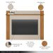 Conjunto Painel Extensível Rack TV até 65 Polegadas Tremonti/Audrey Nature/Off White G77 - Gran Belo