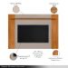 Conjunto Painel Extensível Rack Tremonti/Elora TV até 70 Polegadas Nature/Off White G77 - Gran Belo