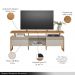Conjunto Painel Extensível Rack Tremonti/Elora TV até 70 Polegadas Nature/Off White G77 - Gran Belo