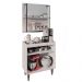 Conjunto Painel Organizador com Solesi/Chico 2 Prateleiras Branco G96 - Gran Belo