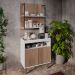 Conjunto Painel Organizador com Solesi/Chico 2 Prateleiras Branco/Freijó G96 - Gran Belo