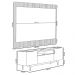 Conjunto Painel Rack Bancada Singapura/Flórida TV até 75 Polegadas Tauari/Off White G77 - Gran Belo