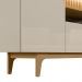 Conjunto Painel Rack Bancada Singapura/Flórida TV até 75 Polegadas Tauari/Off White G77 - Gran Belo