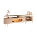 Conjunto Painel c/LED Nobre e Bancada Ária TV até 85 Polegadas Off White/Champagne G26 - HB Móveis