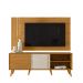 Conjunto Painel com Bancada Atreus Portas Deslizantes MDP até 60 Cinamomo/OffWhite G97 - Gran Belo