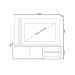 Conjunto Painel com Bancada Atreus Portas Deslizantes MDP até 60 Cinamomo/OffWhite G97 - Gran Belo