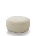 Conjunto Poltrona Base Fixa e Puff Decorativo Charlote Sala de Estar Bouclê Bege G88 - Gran Belo