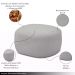 Conjunto Poltrona Base Fixa e Puff Decorativo Charlote Sala de Estar Bouclê Cinza G88 - Gran Belo