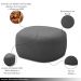 Conjunto Poltrona Base Fixa e Puff Decorativo Charlote Sala de Estar Bouclê Grafite G88 - Gran Belo