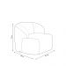 Conjunto Poltrona Base Fixa e Puff Decorativo Charlote Sala de Estar Bouclê Grafite G88 - Gran Belo