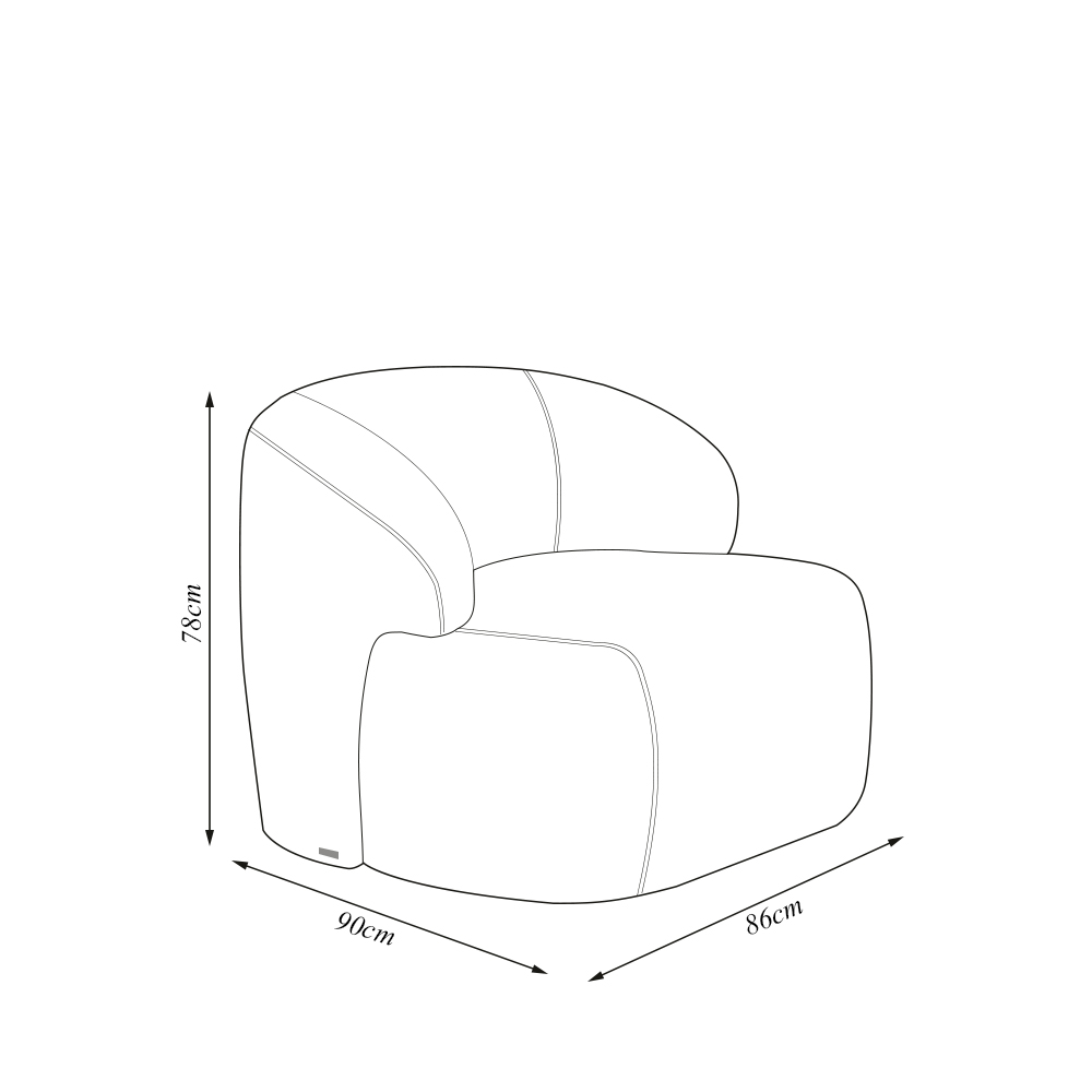 Conjunto Poltrona Base Fixa e Puff Decorativo Charlote Sala de Estar Bouclê Grafite G88 - Gran Belo