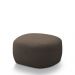 Conjunto Poltrona Base Fixa e Puff Decorativo Charlote Sala de Estar Bouclê Marrom G88 - Gran Belo