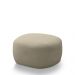Conjunto Poltrona Base Fixa e Puff Decorativo Charlote Sala de Estar Bouclê Nude G88 - Gran Belo