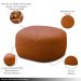 Conjunto Poltrona Base Fixa e Puff Decorativo Charlote Sala de Estar Bouclê Terracota G88 - Gran Belo