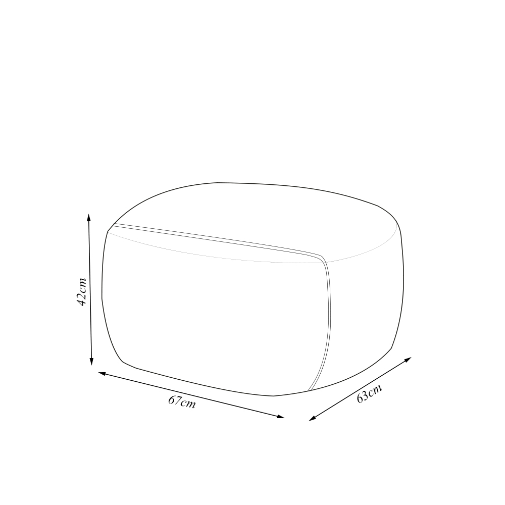 Conjunto Poltrona Base Fixa e Puff Decorativo Charlote Sala de Estar Bouclê Terracota G88 - Gran Belo