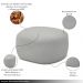 Conjunto Poltrona Base Giratória e Puff Decorativo Charlote Sala de Estar Bouclê Cinza G88 - Gran Belo