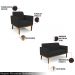 Conjunto Poltrona e Namoradeira Decorativa Isabella Pés Fixo em Madeira Castanho Veludo Preto G19 - Gran Belo