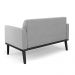 Conjunto Poltrona e Namoradeira Decorativa Isabella Pés Fixo em Madeira Preto Suede Cinza G19 - Gran Belo
