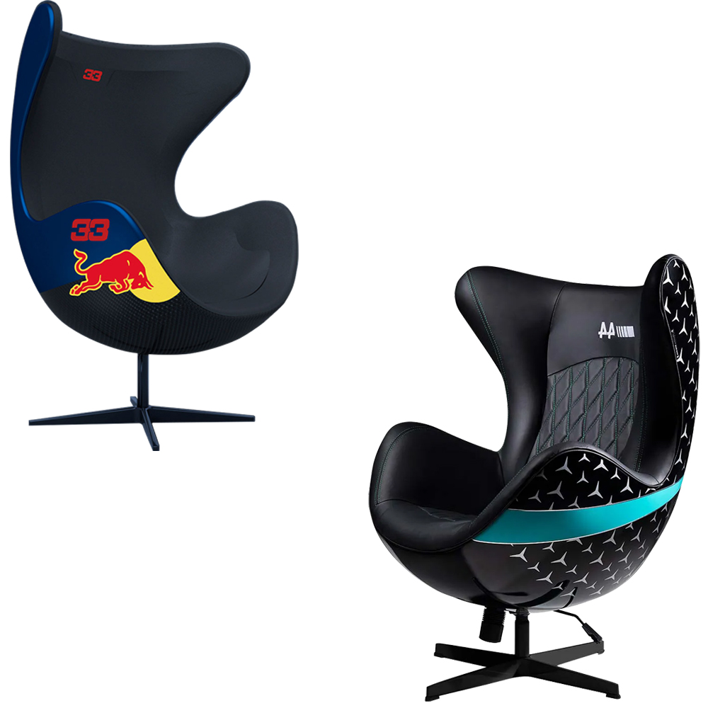 Conjunto Poltronas Decorativas Egg Chair RB Nº33/Hamilton Nº44 G53 - Gran Belo