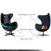 Conjunto Poltronas Decorativas Egg Chair RB Nº33/Hamilton Nº44 G53 - Gran Belo