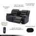 Conjunto Poltronas Sala de Cinema 2 e 3 Lugares Hollywood com Massagem/Aquecimento PU Preto G31 - Gran Belo