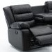 Conjunto Poltronas Sala de Cinema 2 e 3 Lugares Hollywood com Massagem/Aquecimento PU Preto G31 - Gran Belo