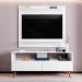Conjunto Rack Bancada e Painel Adawi/Linden MDP/BP para TVs até 55 Branco G96 - Gran Belo