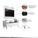 Conjunto Rack Bancada e Painel Adawi/Linden MDP/BP para TVs até 55 Branco G96 - Gran Belo