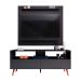Conjunto Rack Bancada e Painel Adawi/Linden MDP/BP para TVs até 55 Preto G96 - Gran Belo