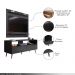 Conjunto Rack Bancada e Painel Adawi/Linden MDP/BP para TVs até 55 Preto G96 - Gran Belo