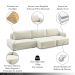 Conjunto Sala de Estar 1 Sofá Retrátil Modulado 282cm e 1 Poltrona Santiago Bouclê Branco G89 - Gran Belo
