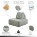 Conjunto Sala de Estar 1 Sofá Retrátil Modulado 282cm e 2 Poltronas Santiago Bouclê Cinza G89 - Gran Belo