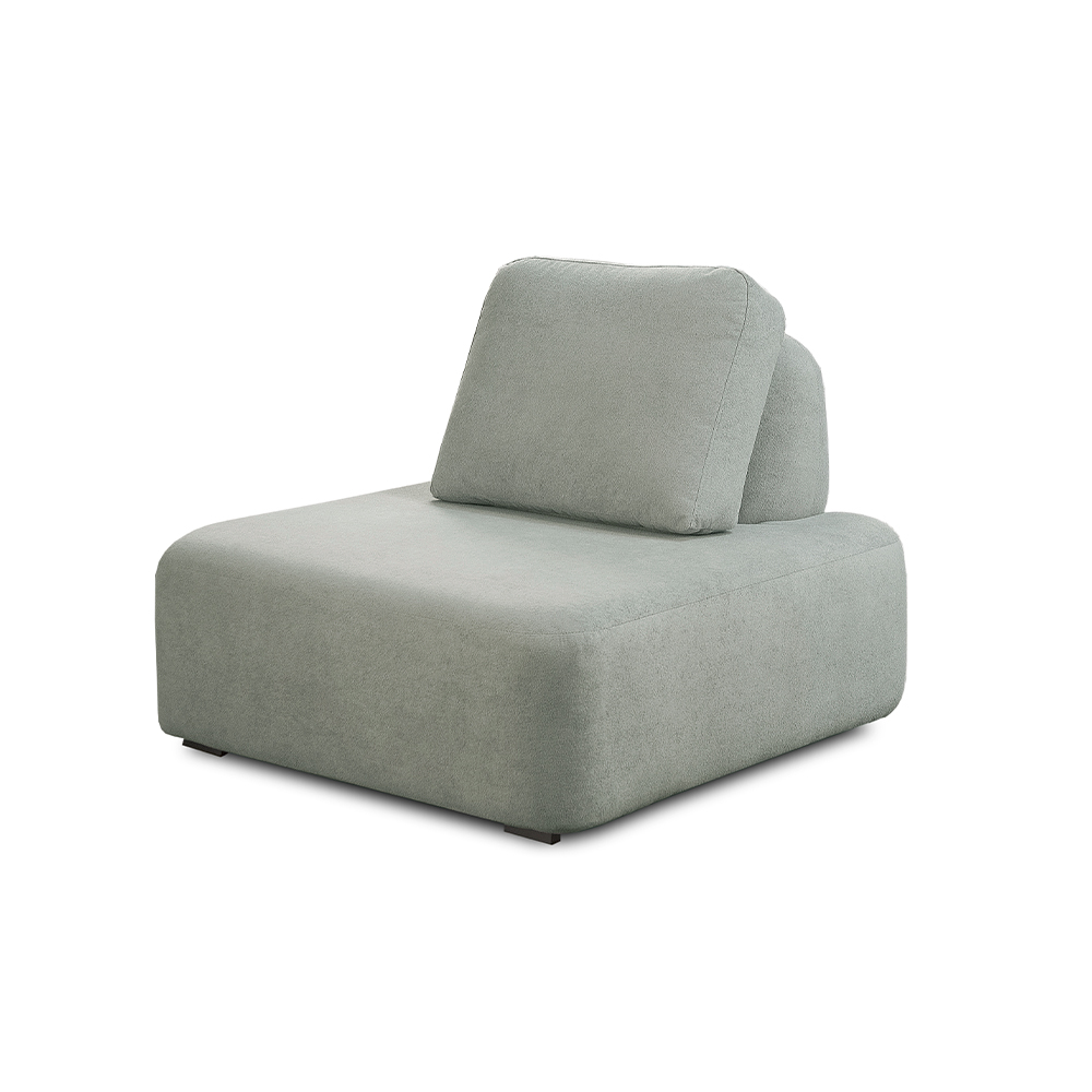 Conjunto Sala de Estar 1 Sofá Retrátil Modulado 282cm e 2 Poltronas Santiago Bouclê Cinza G89 - Gran Belo