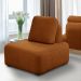 Conjunto Sala de Estar 1 Sofá Retrátil Modulado 282cm e 2 Poltronas Santiago Bouclê Terracota G89 - Gran Belo
