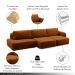 Conjunto Sala de Estar 1 Sofá Retrátil Modulado 282cm e 2 Poltronas Santiago Bouclê Terracota G89 - Gran Belo