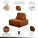Conjunto Sala de Estar 1 Sofá Retrátil Modulado 282cm e 2 Poltronas Santiago Bouclê Terracota G89 - Gran Belo