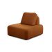 Conjunto Sala de Estar 1 Sofá Retrátil Modulado 282cm e 2 Poltronas Santiago Bouclê Terracota G89 - Gran Belo