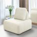 Conjunto Sala de Estar 1 Sofá Retrátil Modulado 312cm e 2 Poltronas Santiago Bouclê Branco G89 - Gran Belo