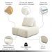 Conjunto Sala de Estar 1 Sofá Retrátil Modulado 312cm e 2 Poltronas Santiago Bouclê Branco G89 - Gran Belo
