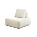 Conjunto Sala de Estar 1 Sofá Retrátil Modulado 312cm e 2 Poltronas Santiago Bouclê Branco G89 - Gran Belo