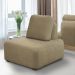 Conjunto Sala de Estar 1 Sofá Retrátil Modulado 312cm e 2 Poltronas Santiago Bouclê Castor G89 - Gran Belo