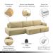 Conjunto Sala de Estar 1 Sofá Retrátil Modulado 342cm e 1 Poltrona Santiago Bouclê Bege G89 - Gran Belo