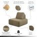 Conjunto Sala de Estar 1 Sofá Retrátil Modulado 342cm e 2 Poltronas Santiago Bouclê Castor G89 - Gran Belo