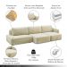 Conjunto Sala de Estar 1 Sofá Retrátil Modulado 342cm e 2 Poltronas Santiago Bouclê Off White G89 - Gran Belo