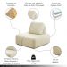 Conjunto Sala de Estar 1 Sofá Retrátil Modulado 342cm e 2 Poltronas Santiago Bouclê Off White G89 - Gran Belo