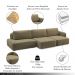 Conjunto Sala de Estar 1 Sofá Retrátil Modulado 372cm e 1 Poltrona Santiago Bouclê Castor G89 - Gran Belo